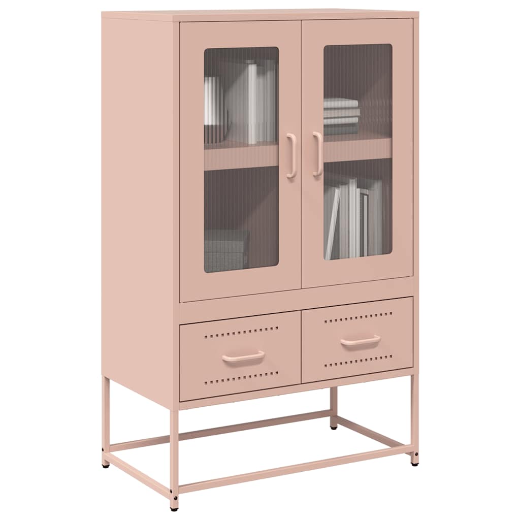 Hoge kast 68x39x111,5 cm staal roze is nu te koop bij PeponiXL, paradijselijk wonen!