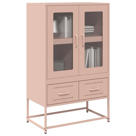 Hoge kast 68x39x111,5 cm staal roze is nu te koop bij PeponiXL, paradijselijk wonen!