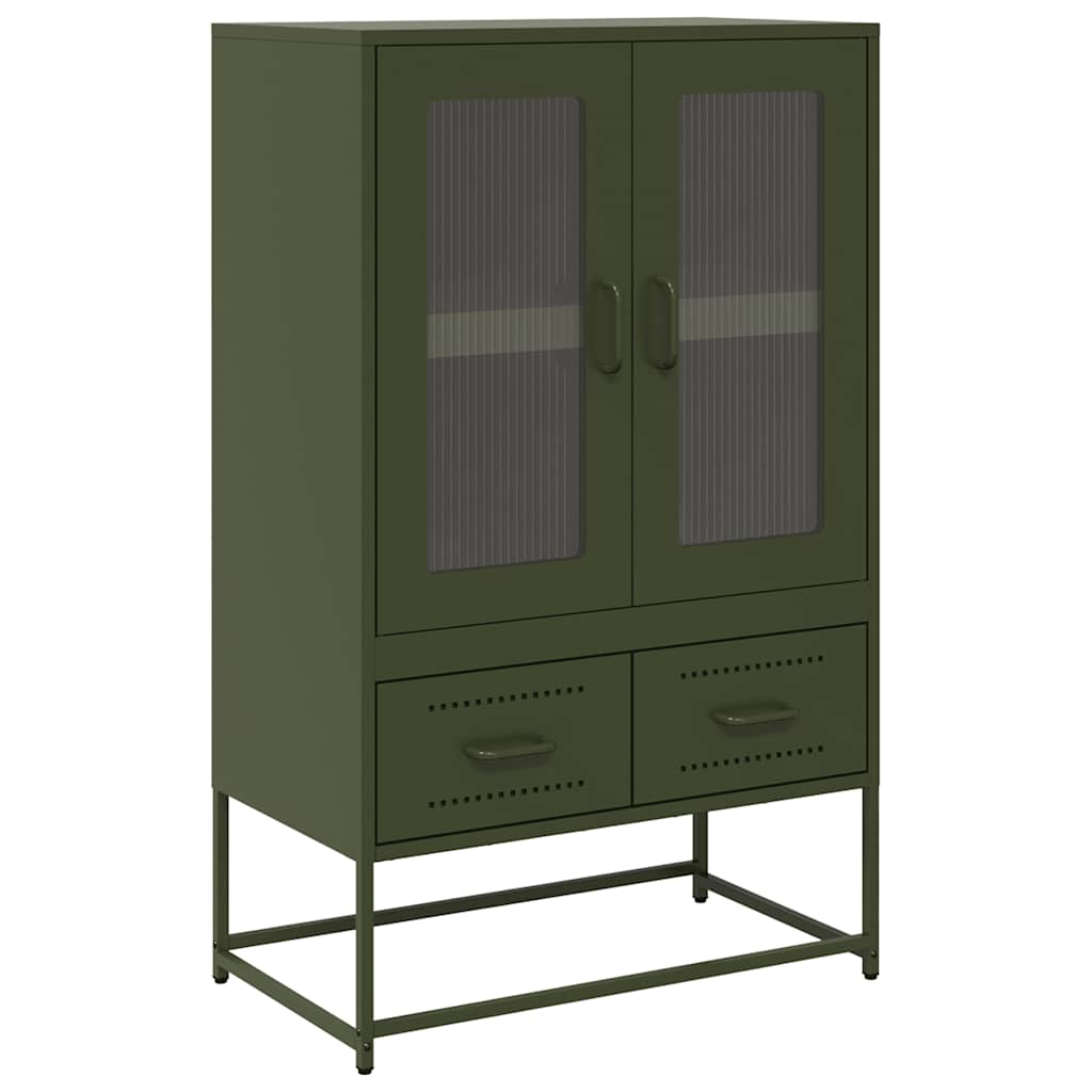Hoge kast 68x39x111,5 cm staal olijfgroen is nu te koop bij PeponiXL, paradijselijk wonen!
