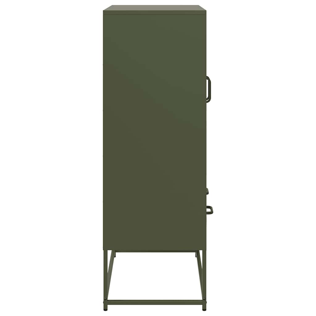 Hoge kast 68x39x111,5 cm staal olijfgroen is nu te koop bij PeponiXL, paradijselijk wonen!