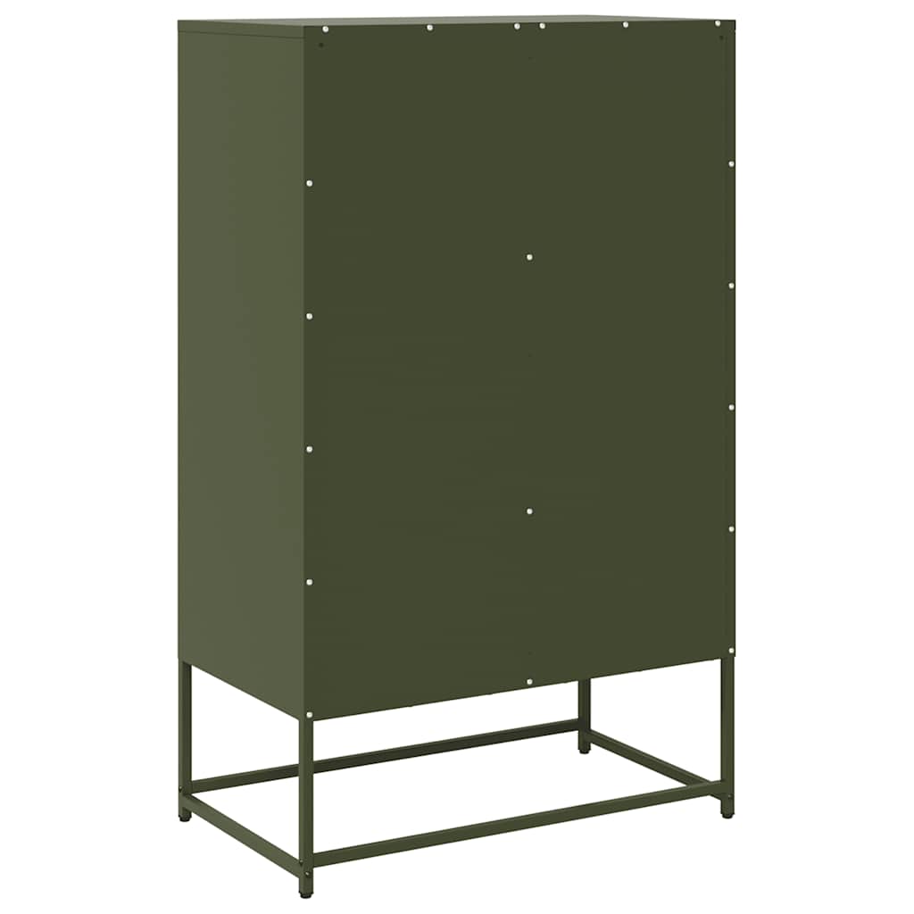 Hoge kast 68x39x111,5 cm staal olijfgroen is nu te koop bij PeponiXL, paradijselijk wonen!