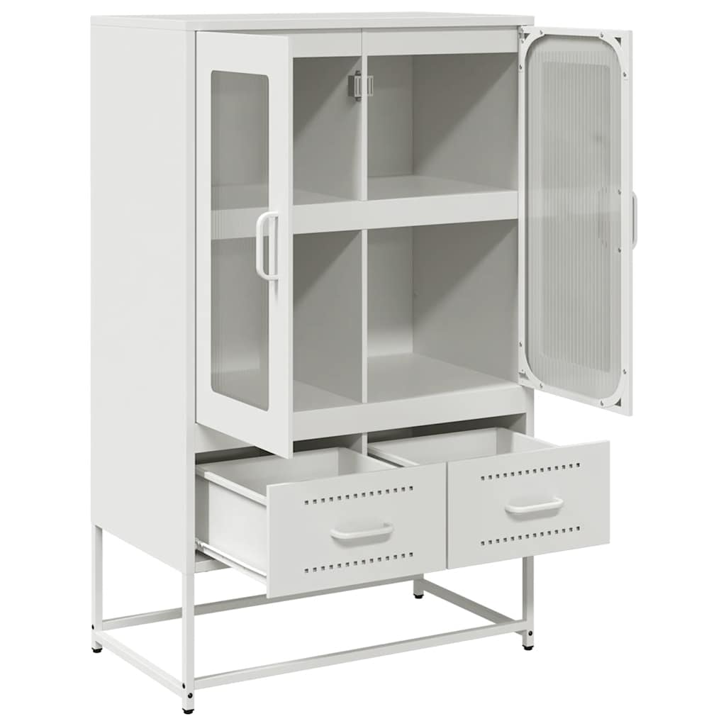 Hoge kast 68x39x111,5 cm staal wit is nu te koop bij PeponiXL, paradijselijk wonen!