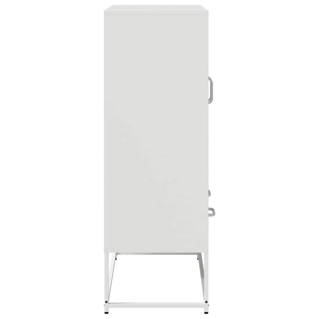 Hoge kast 68x39x111,5 cm staal wit is nu te koop bij PeponiXL, paradijselijk wonen!