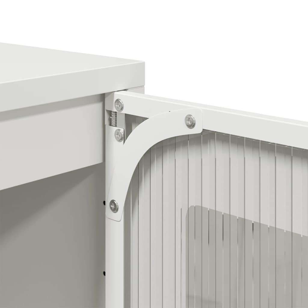 Hoge kast 68x39x111,5 cm staal wit is nu te koop bij PeponiXL, paradijselijk wonen!