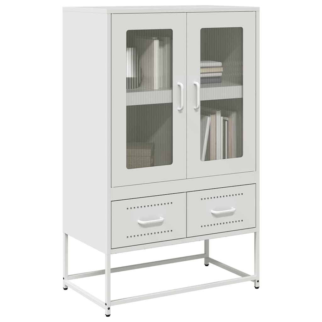 Hoge kast 68x39x111,5 cm staal wit is nu te koop bij PeponiXL, paradijselijk wonen!