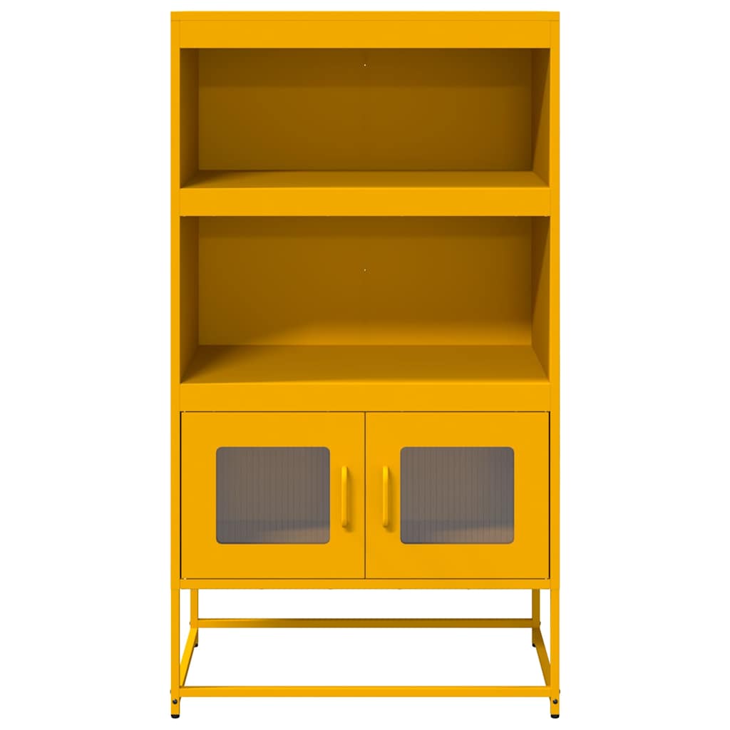 Hoge kast 68x39x123 cm staal mosterdgeel is nu te koop bij PeponiXL, paradijselijk wonen!