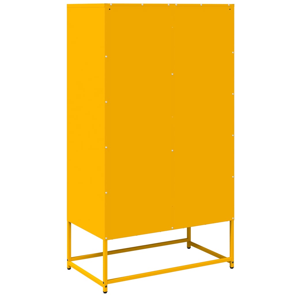 Hoge kast 68x39x123 cm staal mosterdgeel is nu te koop bij PeponiXL, paradijselijk wonen!