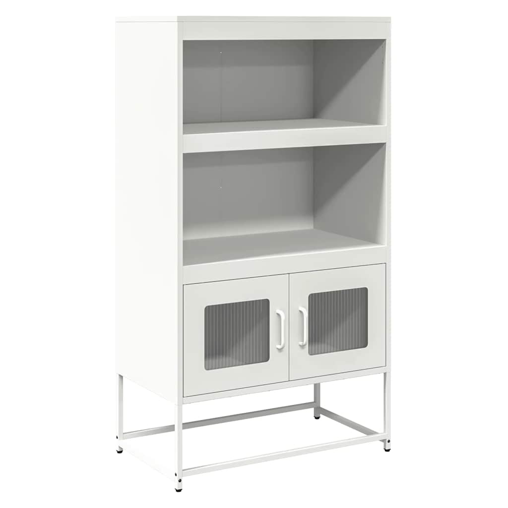 Hoge kast 68x39x123 cm staal wit is nu te koop bij PeponiXL, paradijselijk wonen!