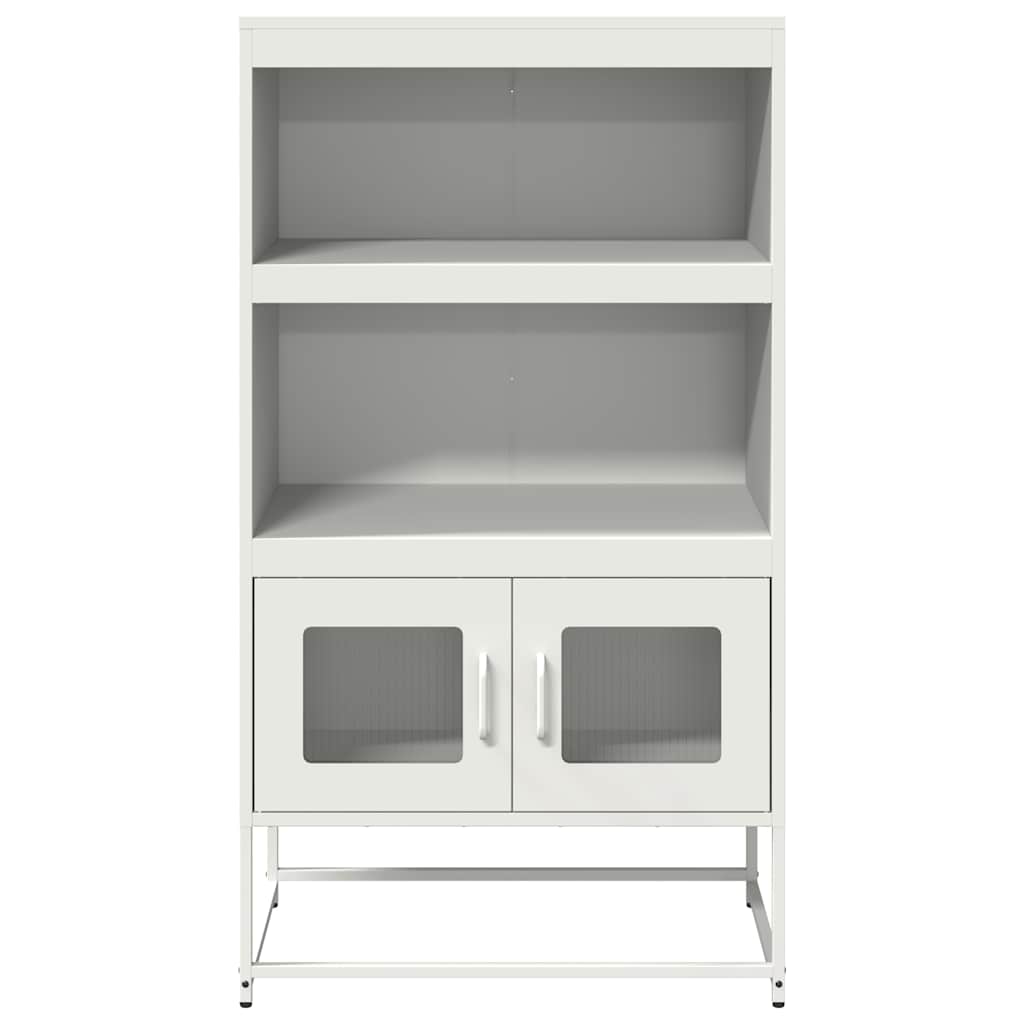 Hoge kast 68x39x123 cm staal wit is nu te koop bij PeponiXL, paradijselijk wonen!