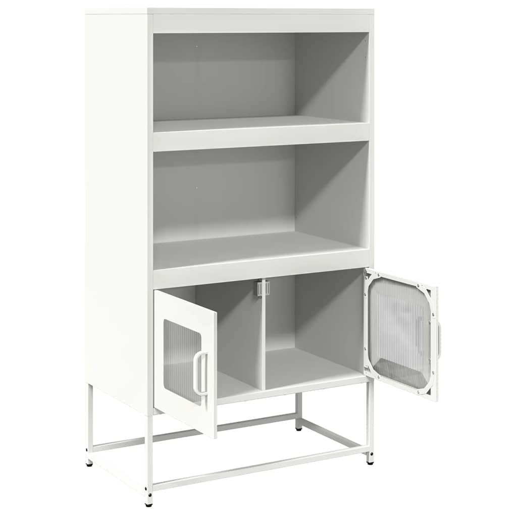 Hoge kast 68x39x123 cm staal wit is nu te koop bij PeponiXL, paradijselijk wonen!
