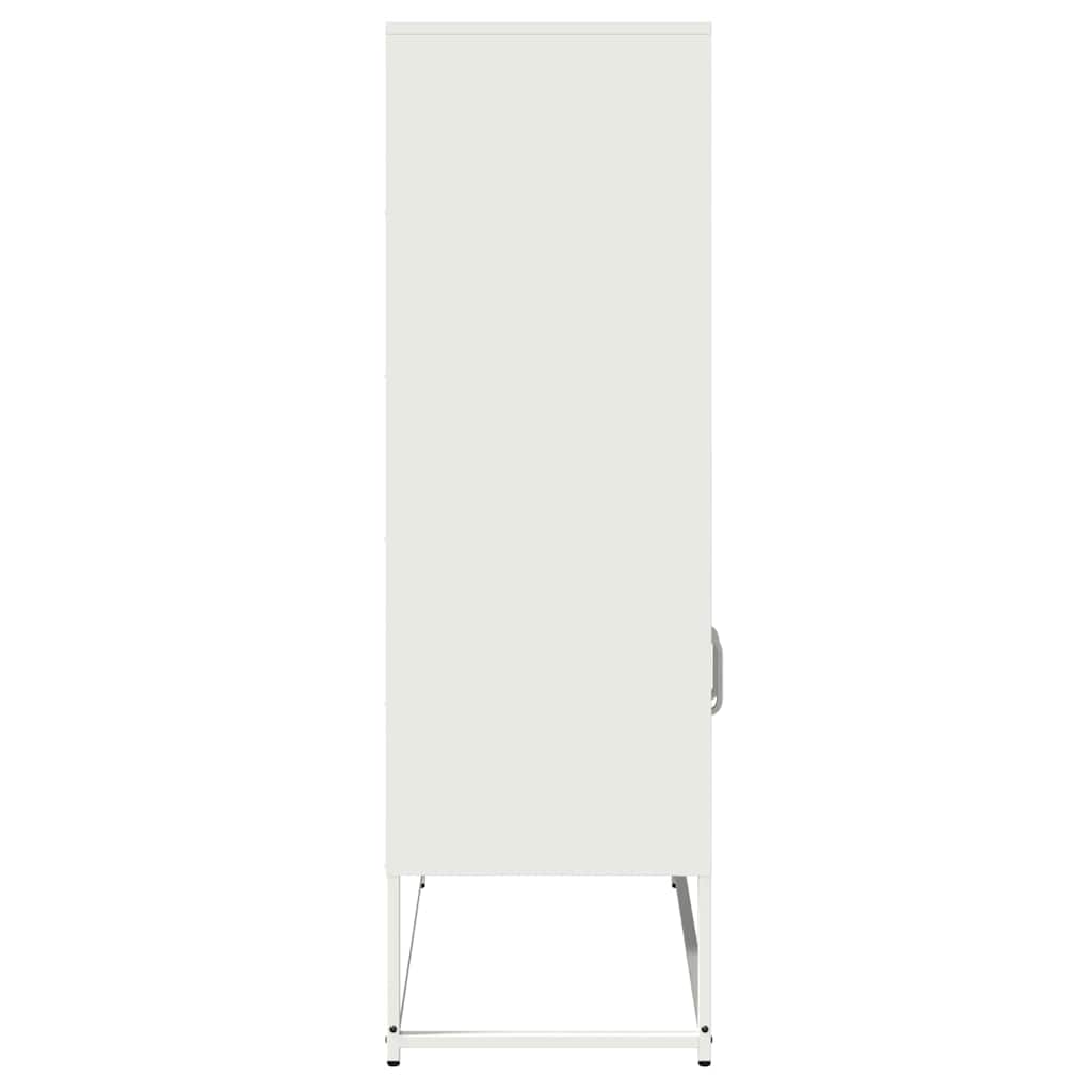 Hoge kast 68x39x123 cm staal wit is nu te koop bij PeponiXL, paradijselijk wonen!