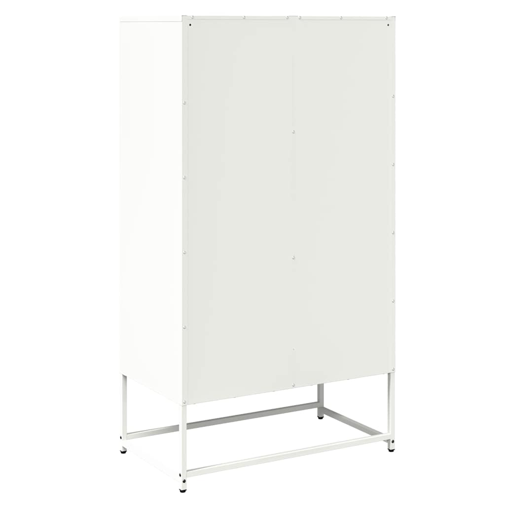 Hoge kast 68x39x123 cm staal wit is nu te koop bij PeponiXL, paradijselijk wonen!