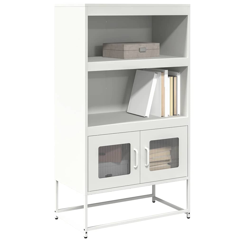 Hoge kast 68x39x123 cm staal wit is nu te koop bij PeponiXL, paradijselijk wonen!