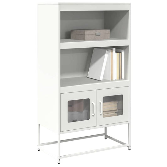 Hoge kast 68x39x123 cm staal wit is nu te koop bij PeponiXL, paradijselijk wonen!