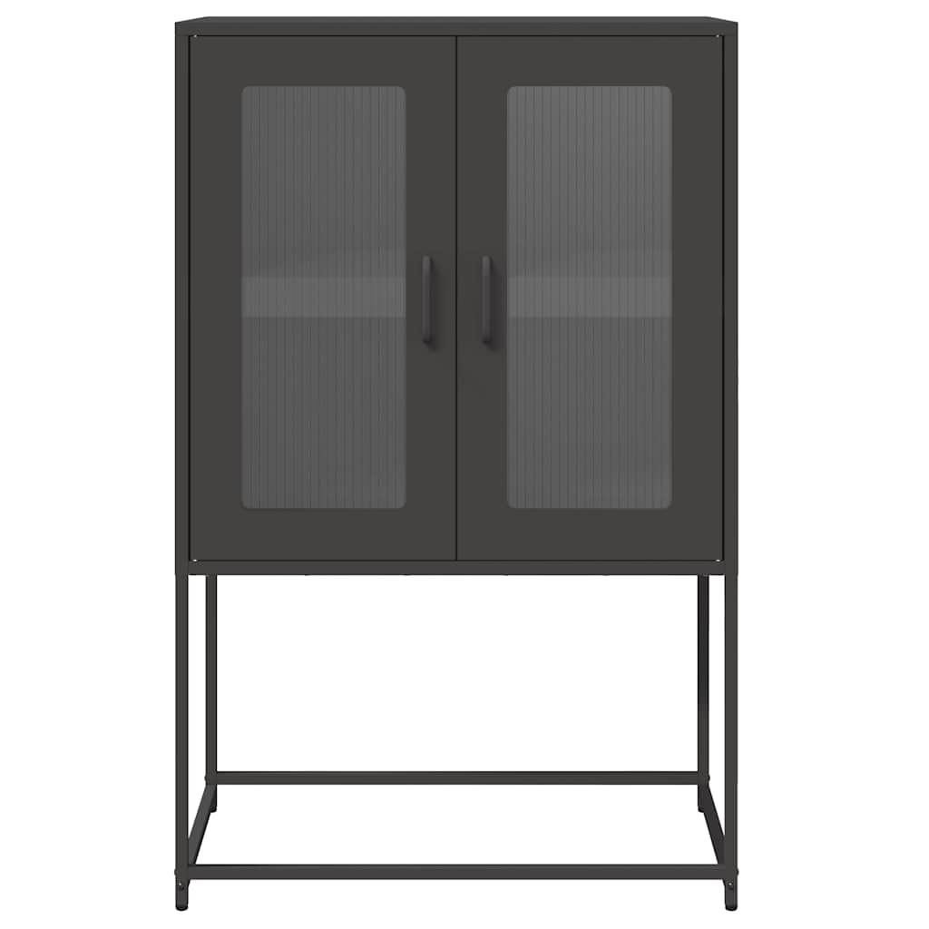 Hoge kast 68x39x107 cm staal zwart is nu te koop bij PeponiXL, paradijselijk wonen!