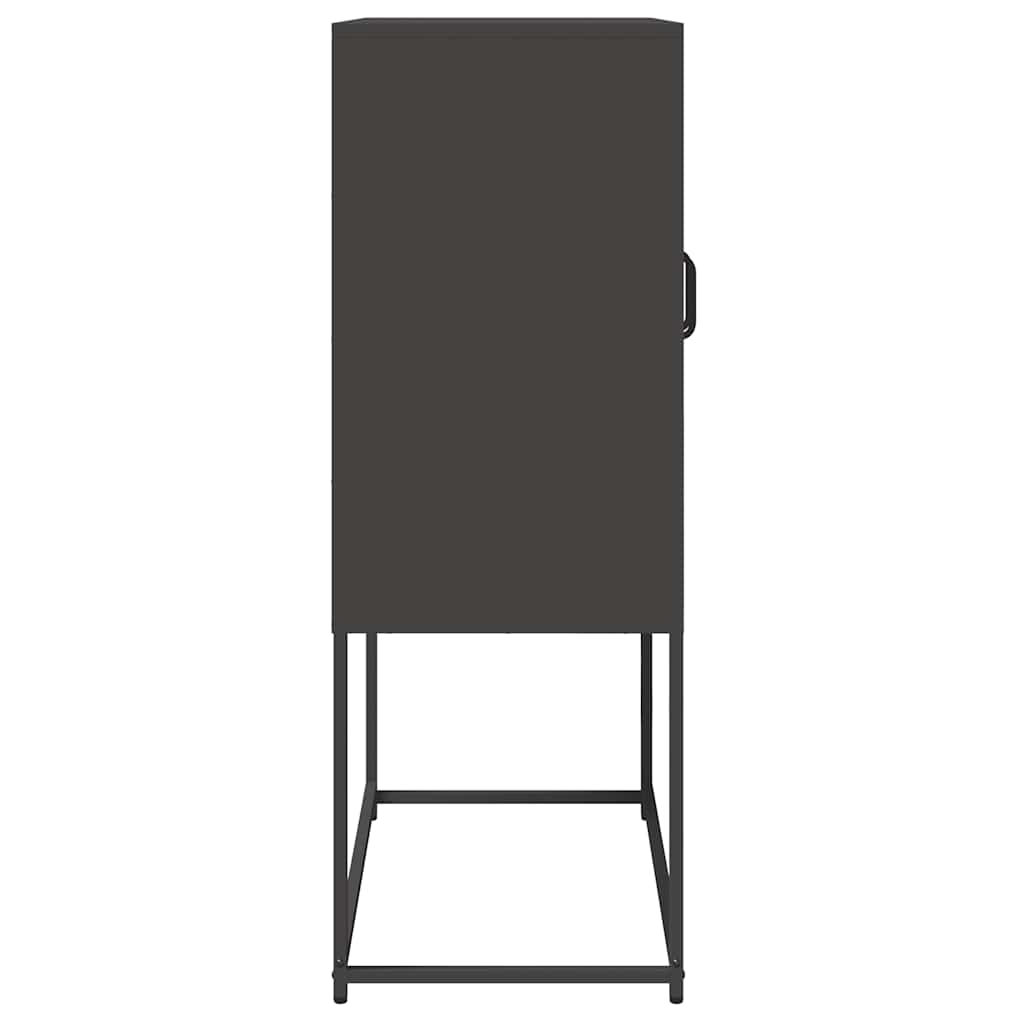 Hoge kast 68x39x107 cm staal zwart is nu te koop bij PeponiXL, paradijselijk wonen!