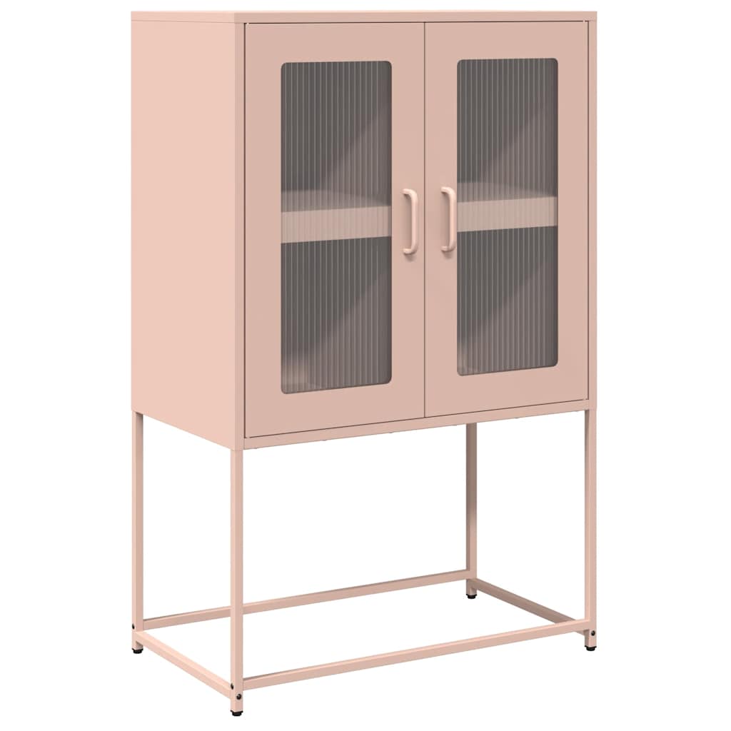 Hoge kast 68x39x107 cm staal roze is nu te koop bij PeponiXL, paradijselijk wonen!