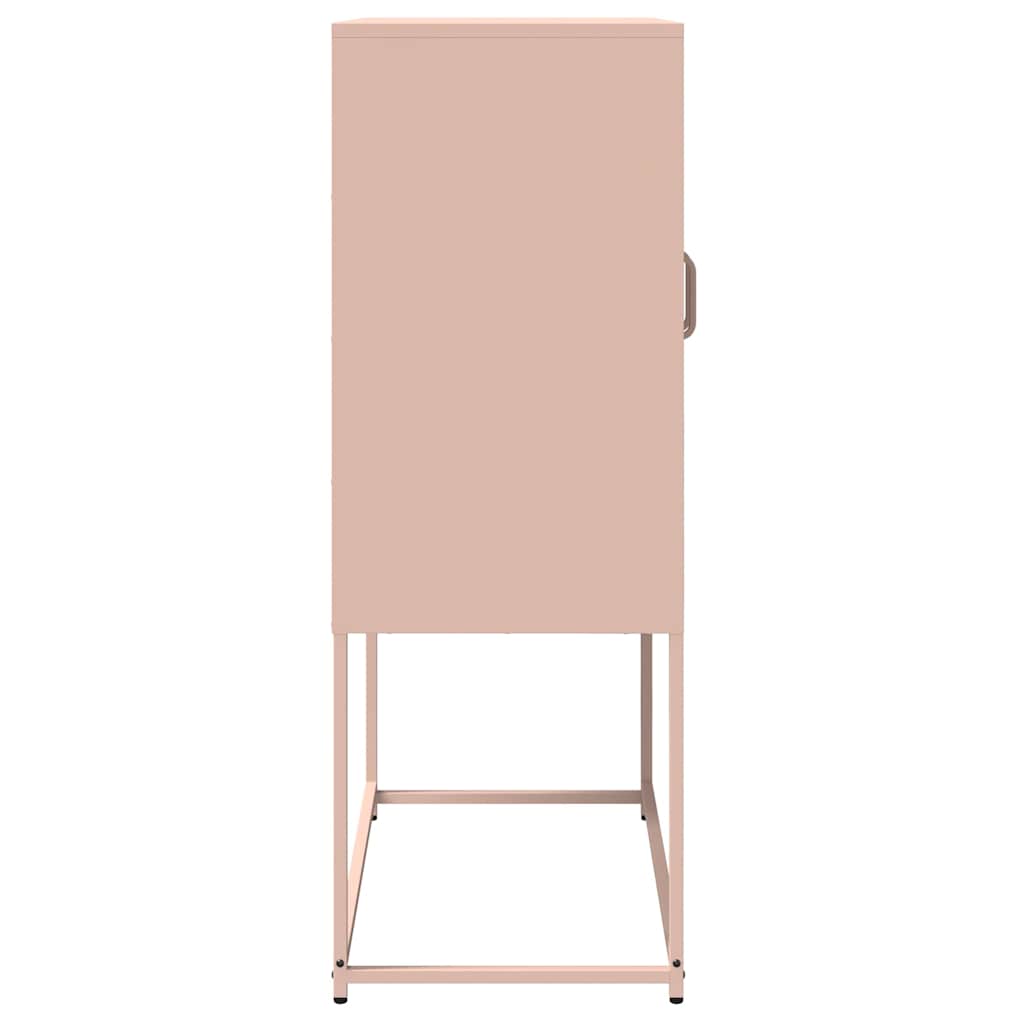 Hoge kast 68x39x107 cm staal roze is nu te koop bij PeponiXL, paradijselijk wonen!