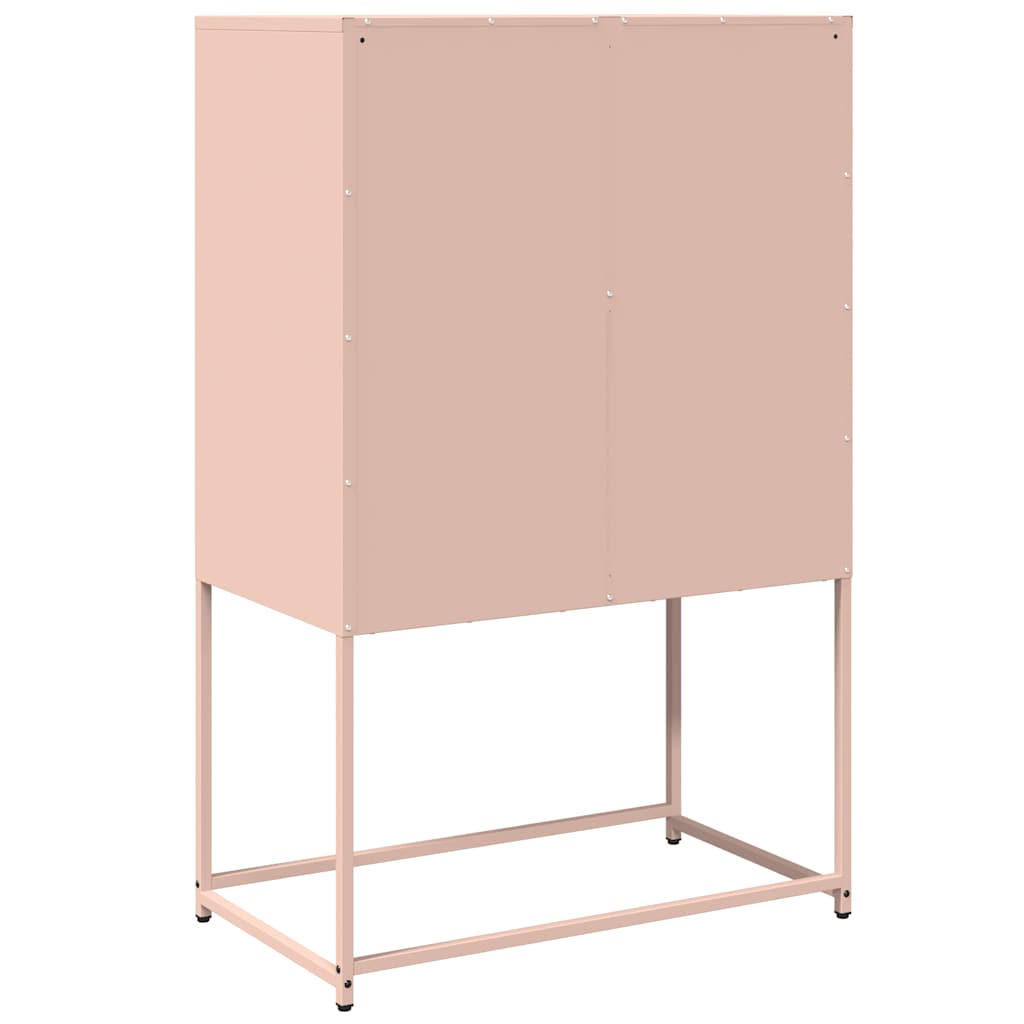 Hoge kast 68x39x107 cm staal roze is nu te koop bij PeponiXL, paradijselijk wonen!