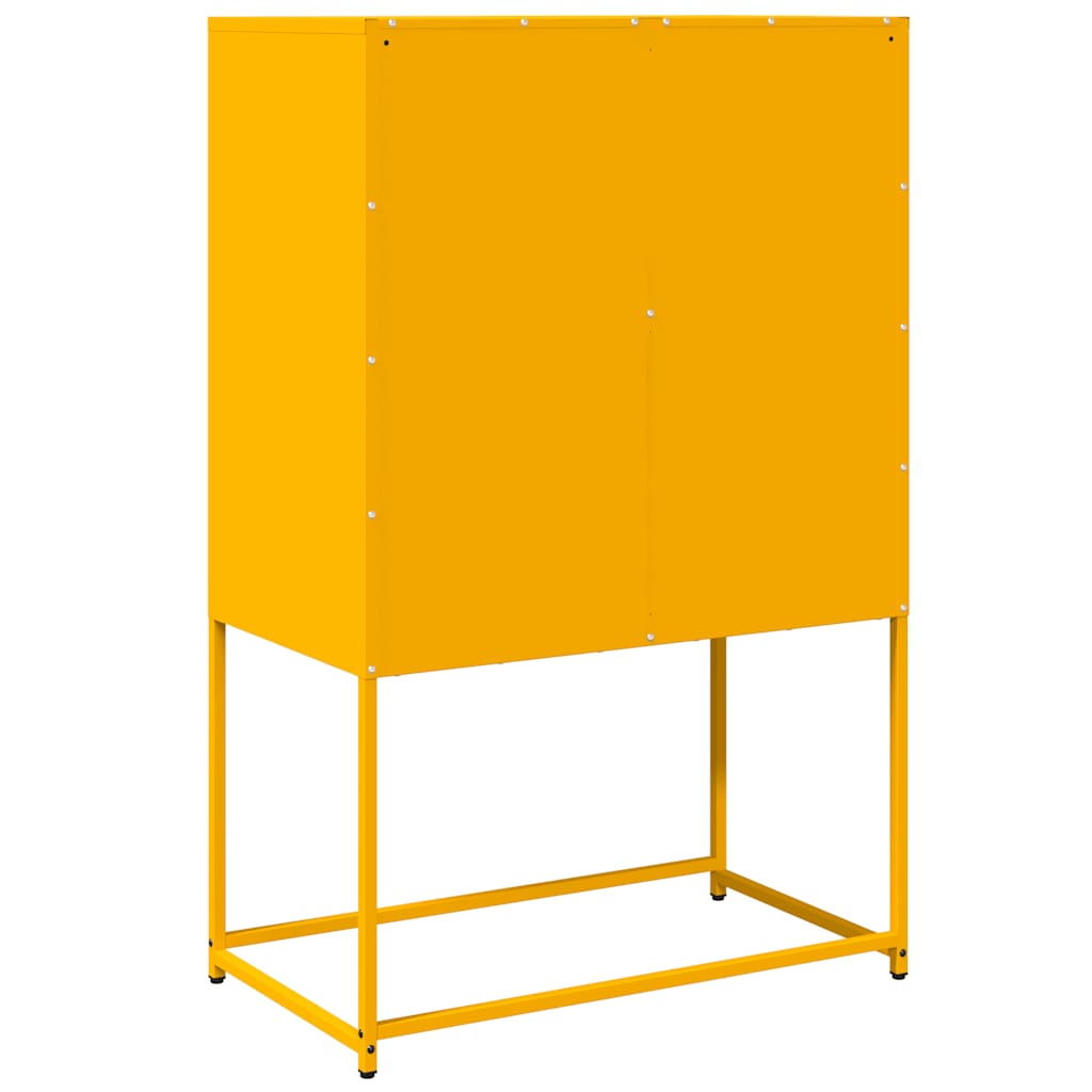 Hoge kast 68x39x107 cm staal mosterdgeel is nu te koop bij PeponiXL, paradijselijk wonen!
