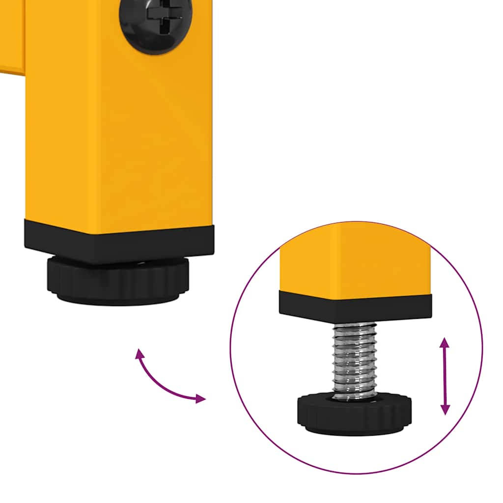 Hoge kast 68x39x107 cm staal mosterdgeel is nu te koop bij PeponiXL, paradijselijk wonen!