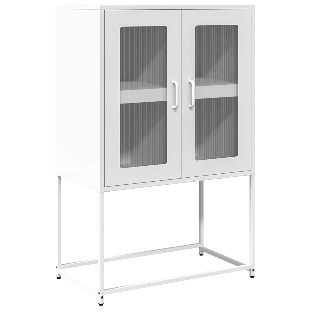 Hoge kast 68x39x107 cm staal wit is nu te koop bij PeponiXL, paradijselijk wonen!