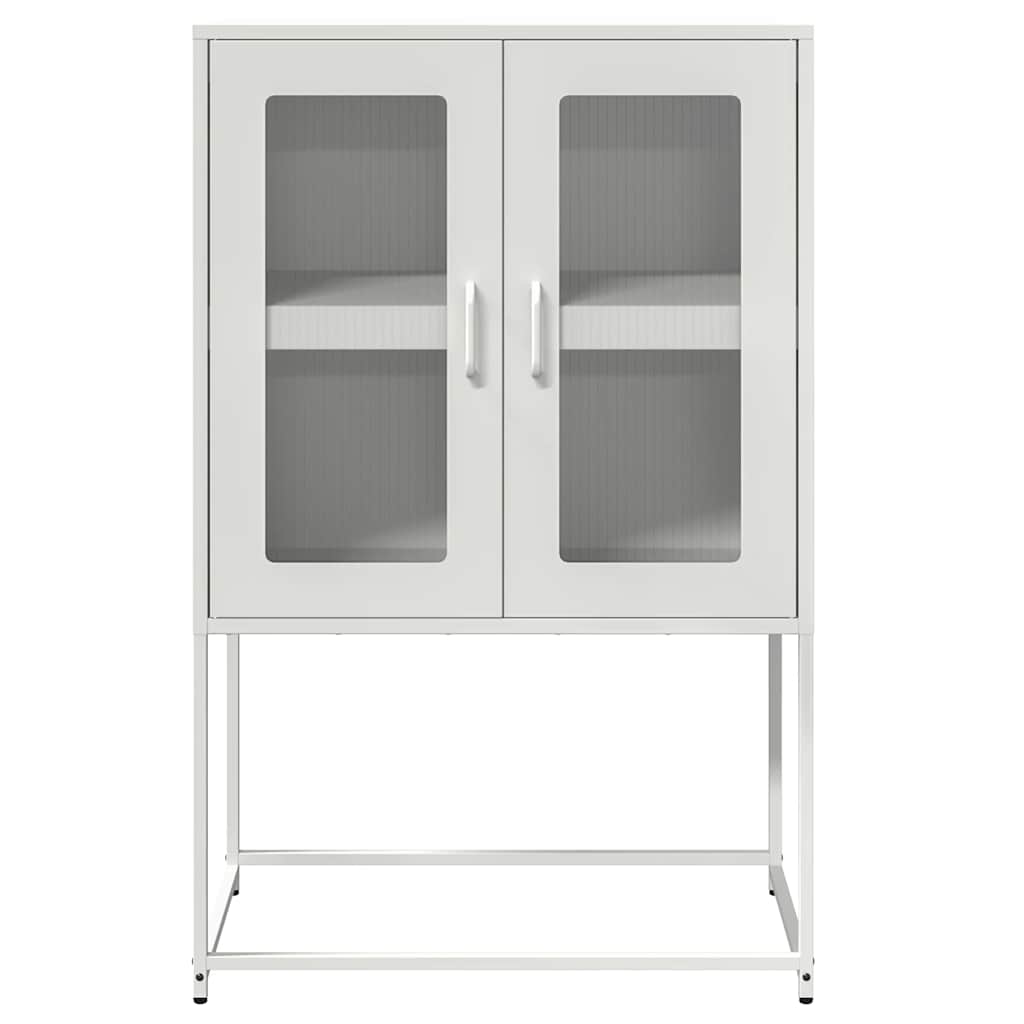 Hoge kast 68x39x107 cm staal wit is nu te koop bij PeponiXL, paradijselijk wonen!