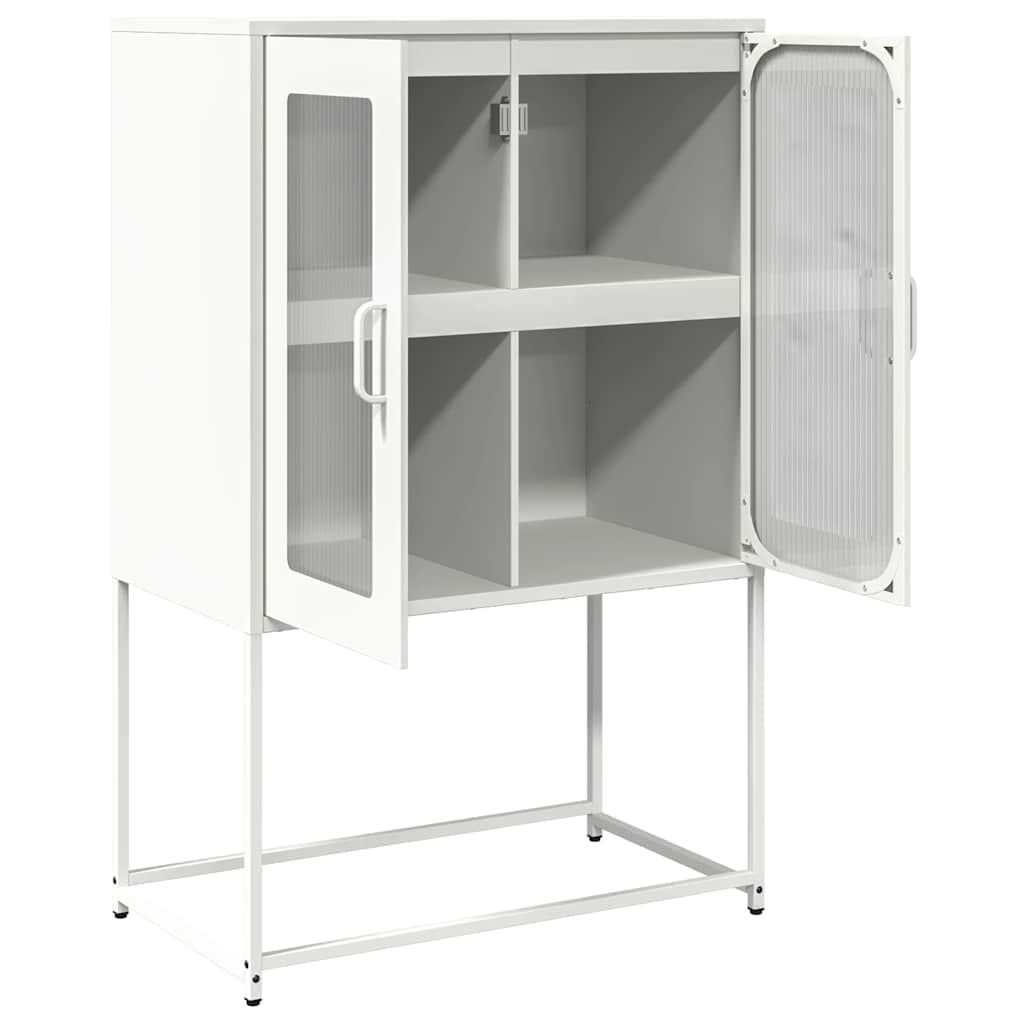 Hoge kast 68x39x107 cm staal wit is nu te koop bij PeponiXL, paradijselijk wonen!