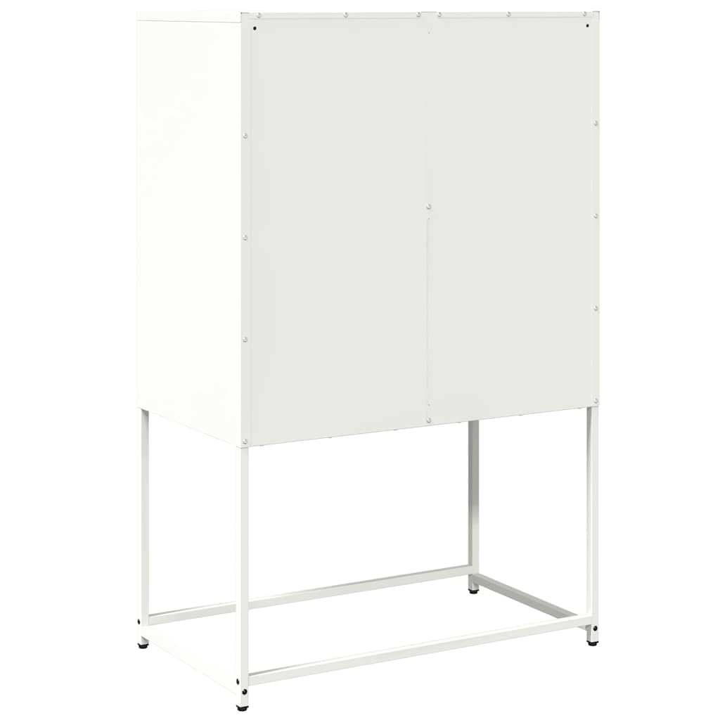 Hoge kast 68x39x107 cm staal wit is nu te koop bij PeponiXL, paradijselijk wonen!