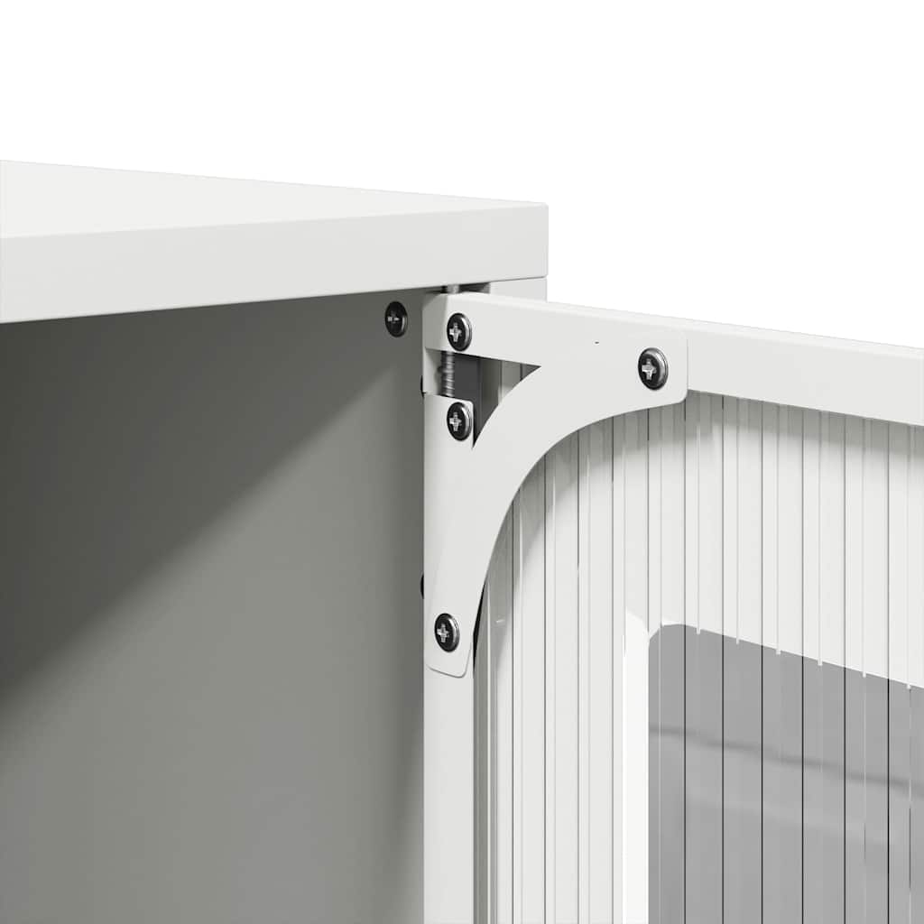 Hoge kast 68x39x107 cm staal wit is nu te koop bij PeponiXL, paradijselijk wonen!