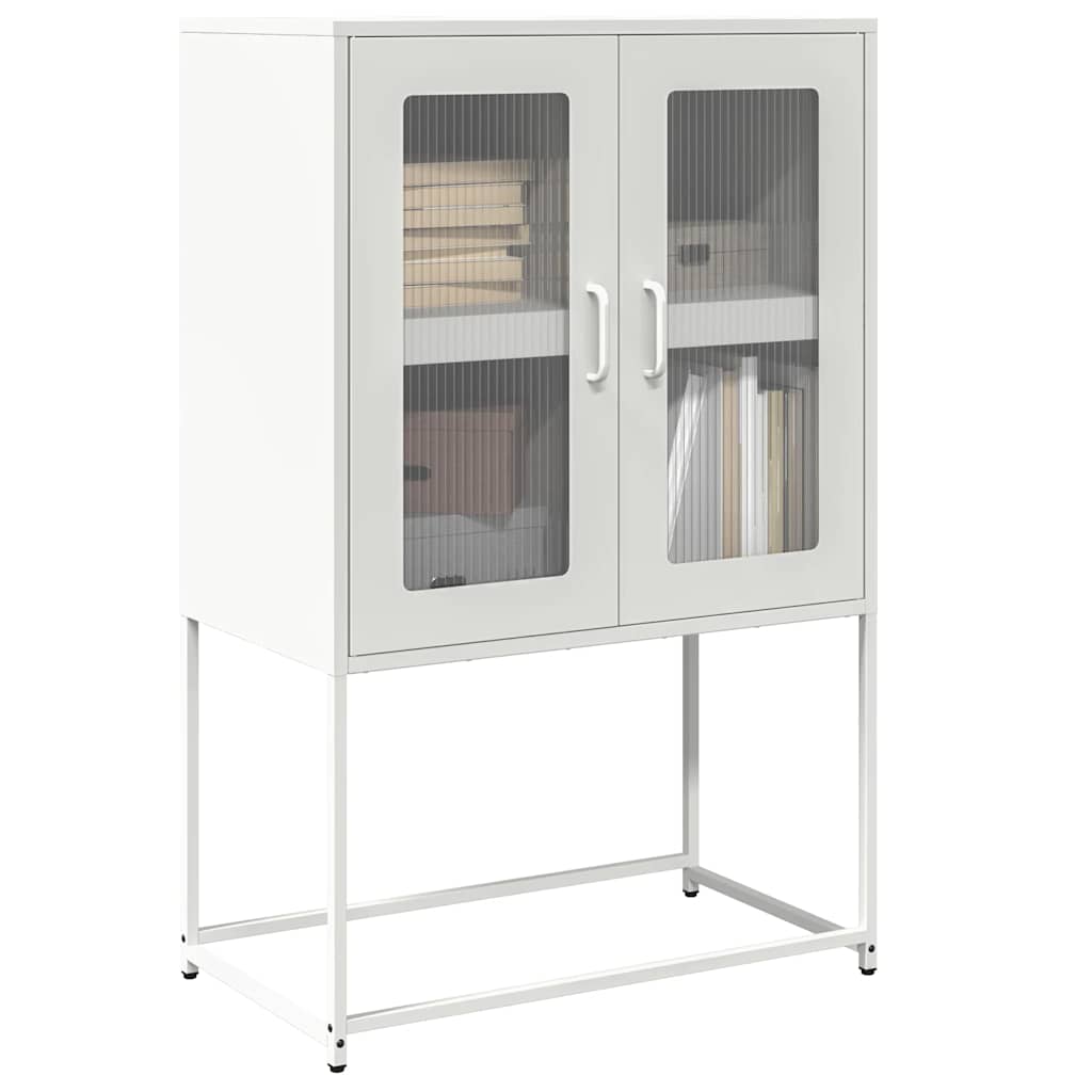 Hoge kast 68x39x107 cm staal wit is nu te koop bij PeponiXL, paradijselijk wonen!