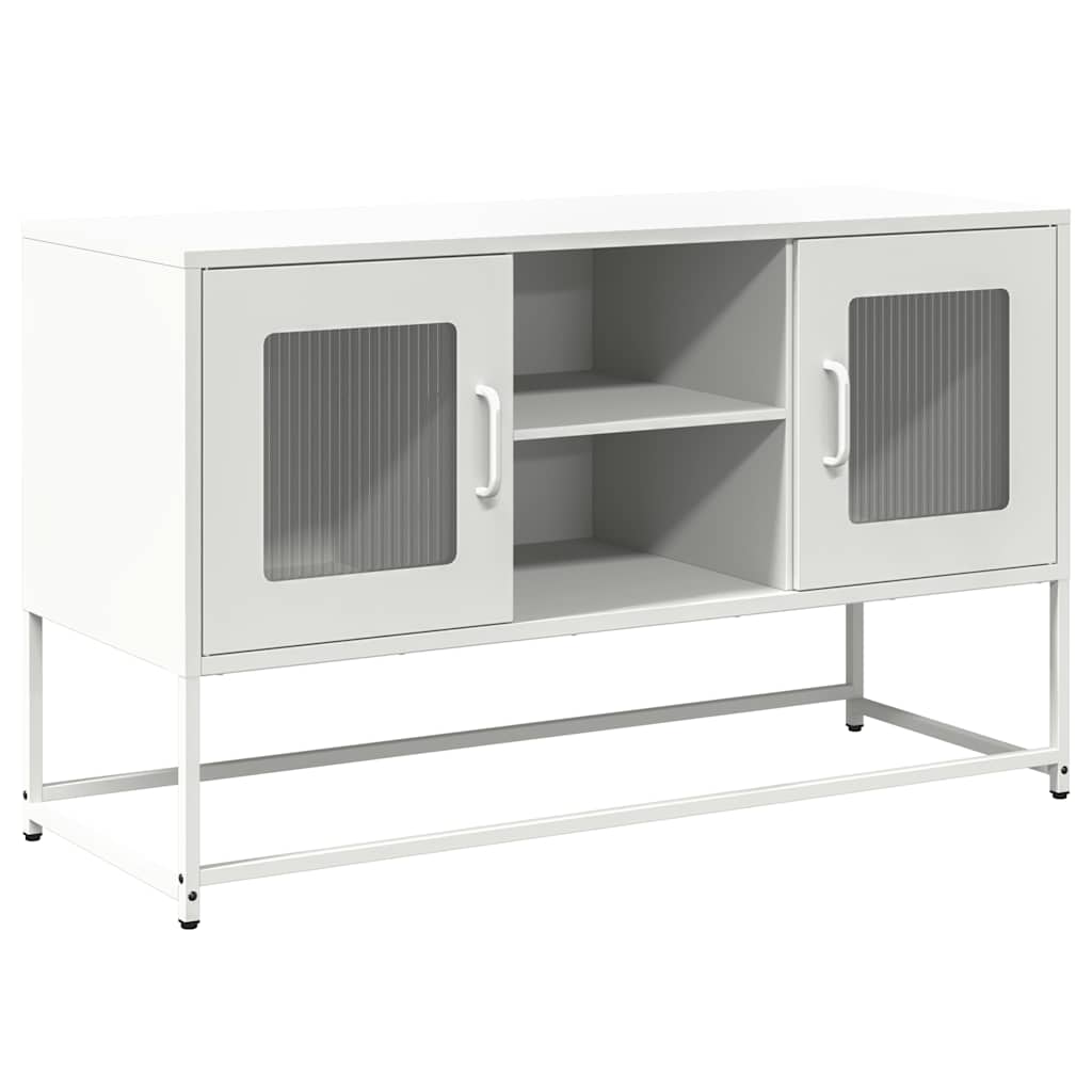 Tv-meubel 100,5x39x60,5 cm staal wit is nu te koop bij PeponiXL, paradijselijk wonen!