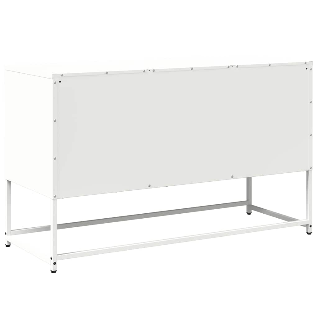 Tv-meubel 100,5x39x60,5 cm staal wit is nu te koop bij PeponiXL, paradijselijk wonen!