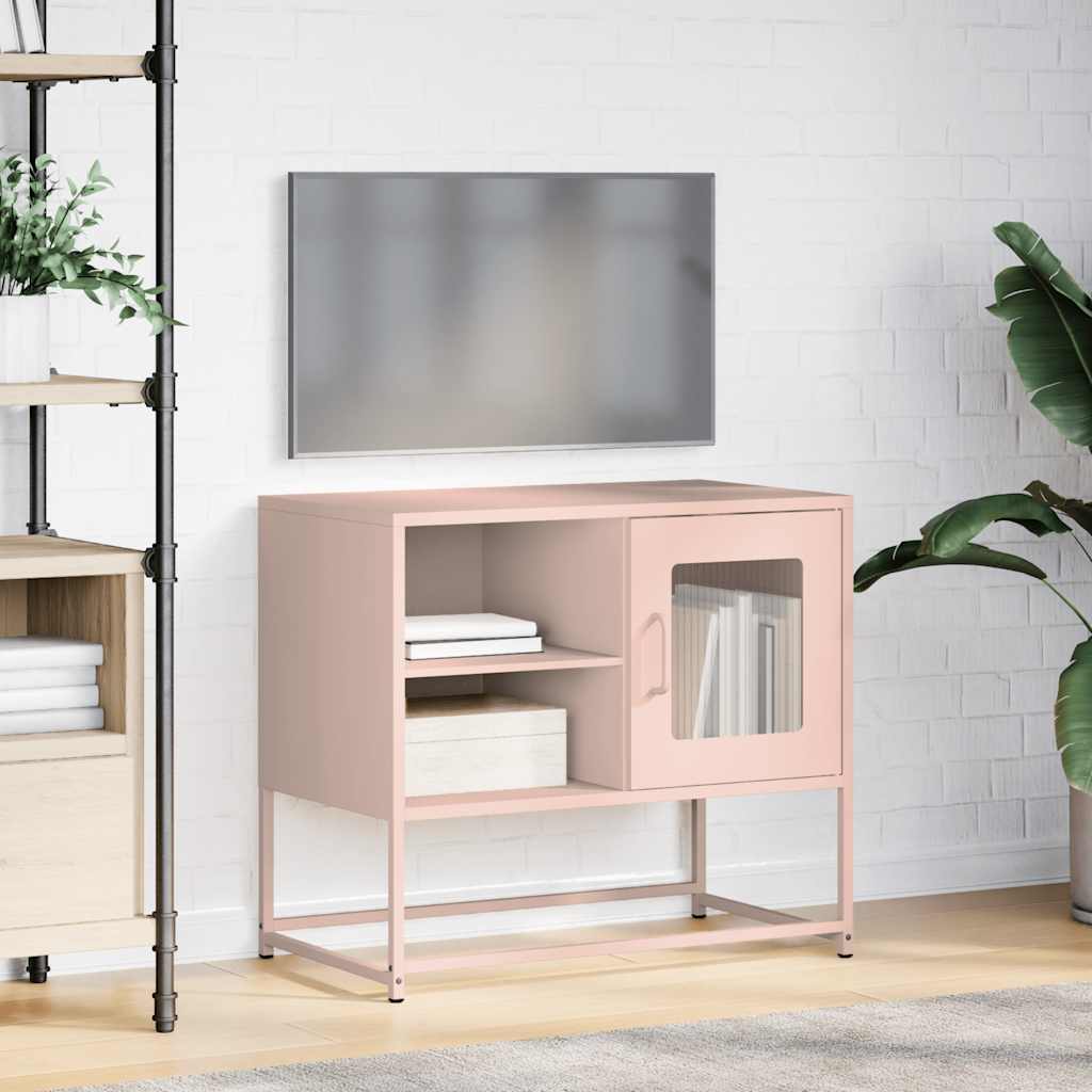 Tv-meubel 68x39x60,5 cm staal roze is nu te koop bij PeponiXL, paradijselijk wonen!