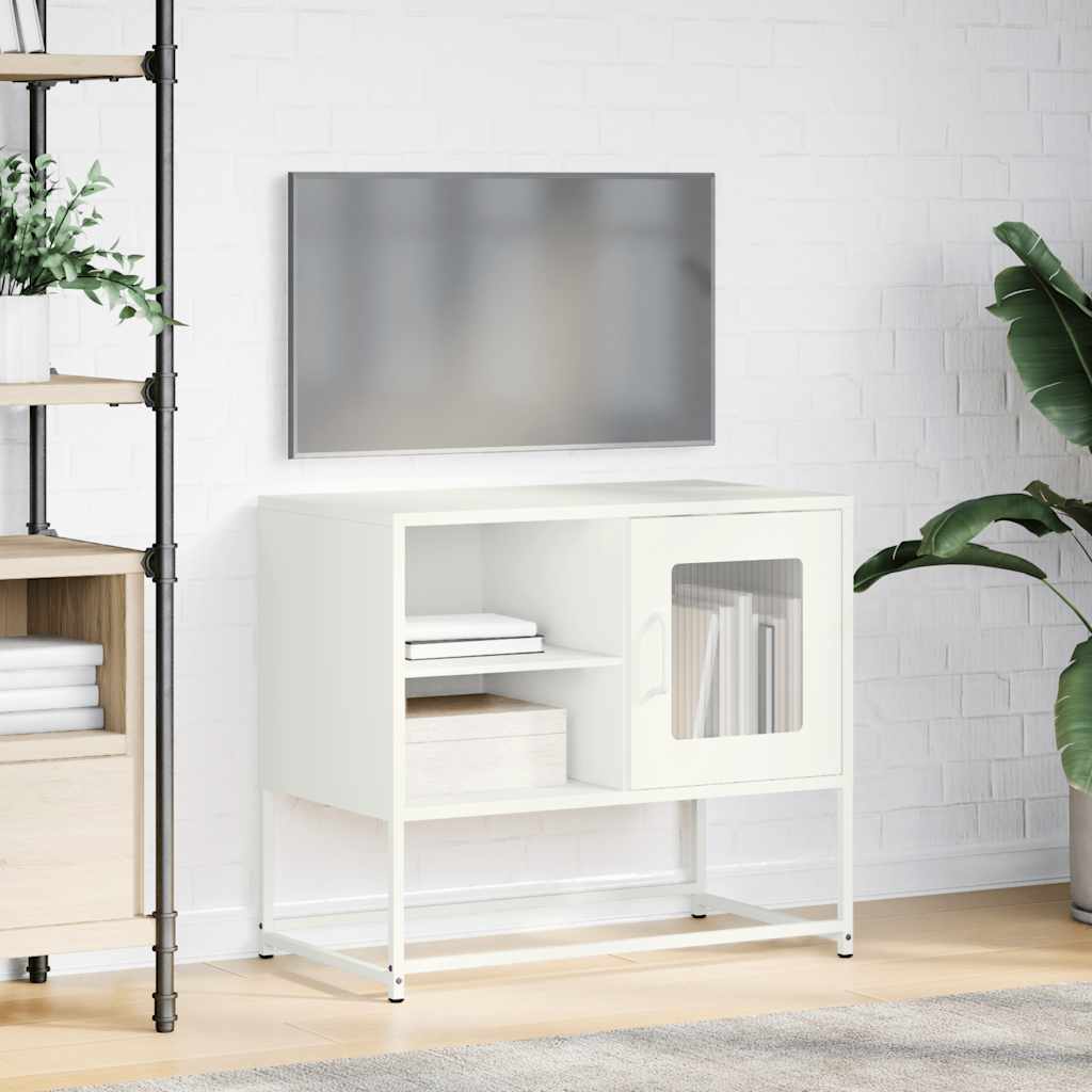Tv-meubel 68x39x60,5 cm staal wit is nu te koop bij PeponiXL, paradijselijk wonen!