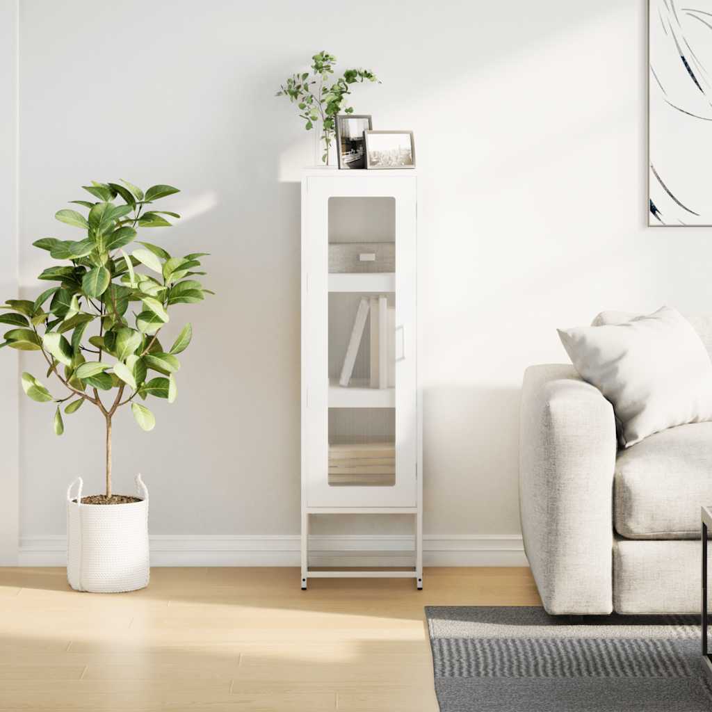 Hoge kast 36x39x123 cm koudgewalst staal wit is nu te koop bij PeponiXL, paradijselijk wonen!