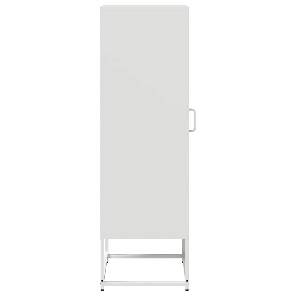 Hoge kast 36x39x123 cm koudgewalst staal wit is nu te koop bij PeponiXL, paradijselijk wonen!