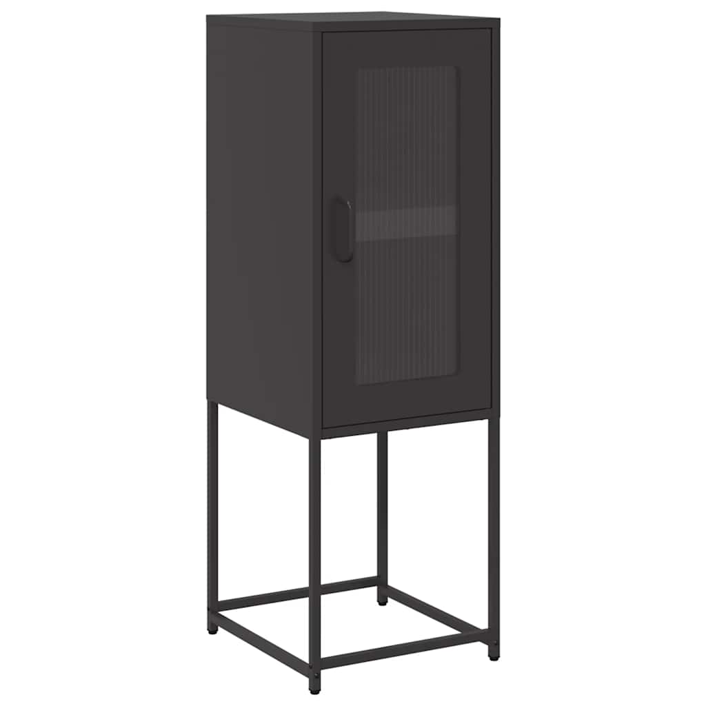 Dressoir 36x39x107 cm koudgewalst staal zwart is nu te koop bij PeponiXL, paradijselijk wonen!