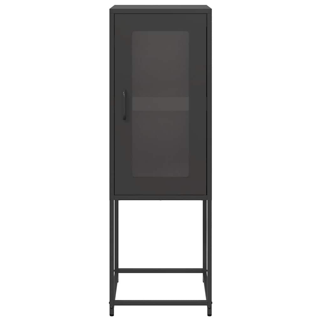 Dressoir 36x39x107 cm koudgewalst staal zwart is nu te koop bij PeponiXL, paradijselijk wonen!