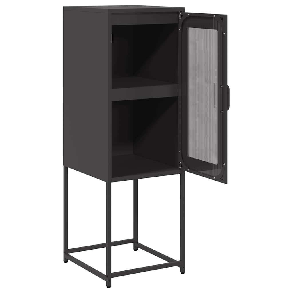 Dressoir 36x39x107 cm koudgewalst staal zwart is nu te koop bij PeponiXL, paradijselijk wonen!