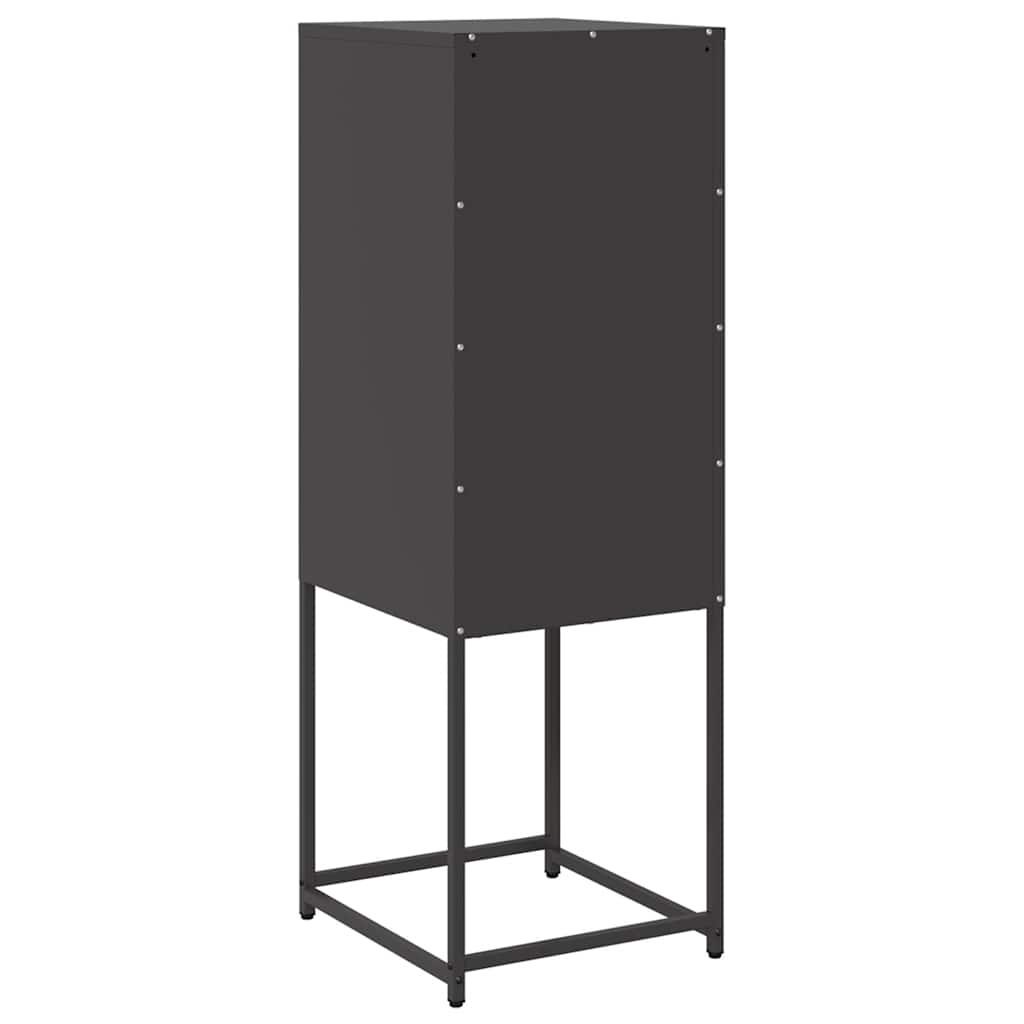 Dressoir 36x39x107 cm koudgewalst staal zwart is nu te koop bij PeponiXL, paradijselijk wonen!