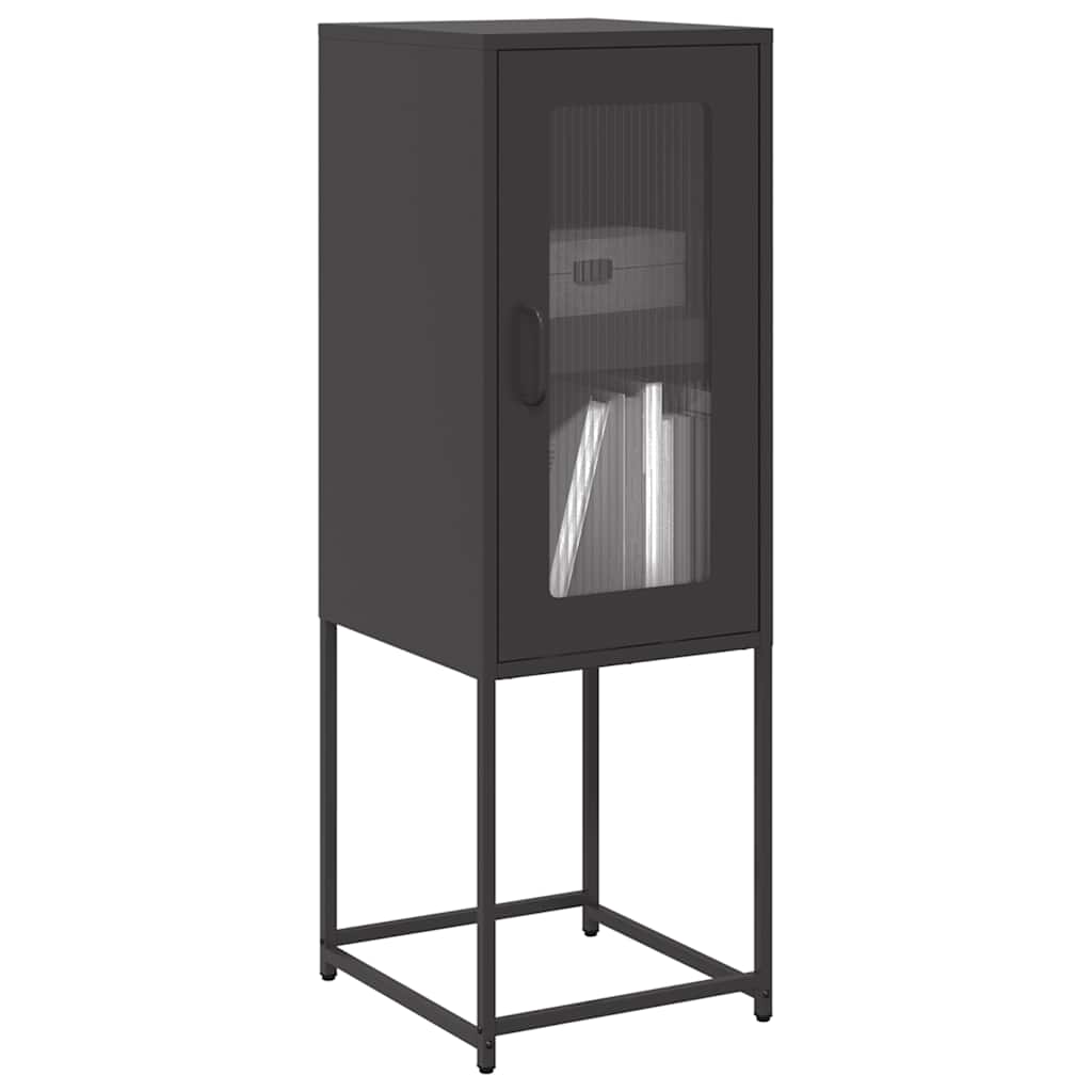 Dressoir 36x39x107 cm koudgewalst staal zwart is nu te koop bij PeponiXL, paradijselijk wonen!
