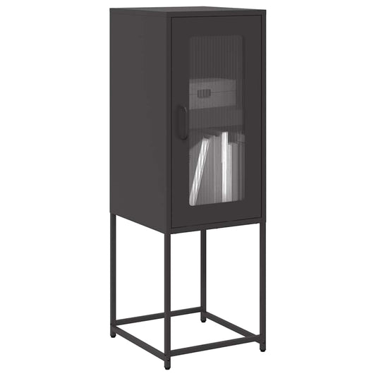 Dressoir 36x39x107 cm koudgewalst staal zwart is nu te koop bij PeponiXL, paradijselijk wonen!
