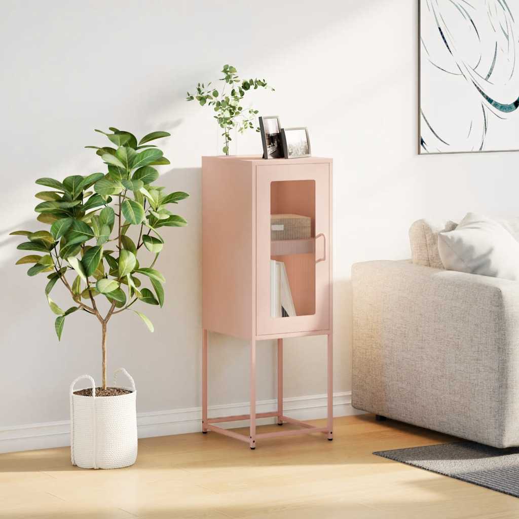 Dressoir 36x39x107 cm koudgewalst staal roze is nu te koop bij PeponiXL, paradijselijk wonen!