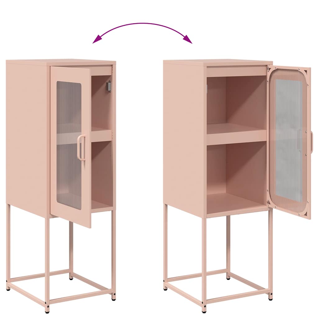 Dressoir 36x39x107 cm koudgewalst staal roze is nu te koop bij PeponiXL, paradijselijk wonen!