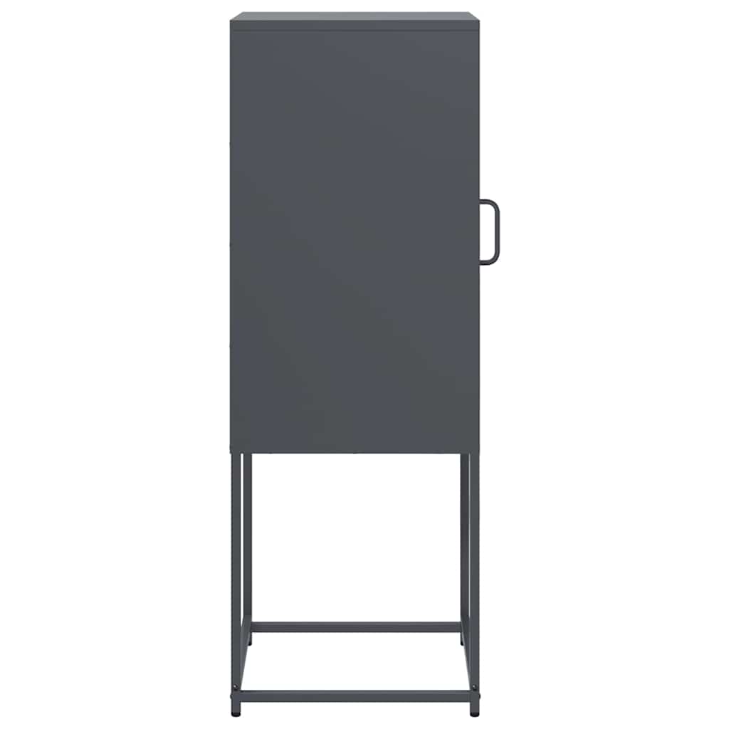 Dressoir 36x39x107 cm koudgewalst staal antracietkleurig is nu te koop bij PeponiXL, paradijselijk wonen!