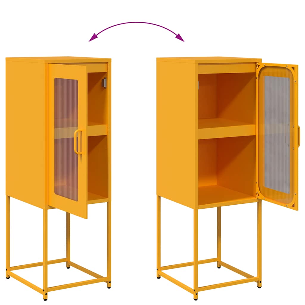 Dressoir 36x39x107 cm koudgewalst staal mosterdgeel is nu te koop bij PeponiXL, paradijselijk wonen!