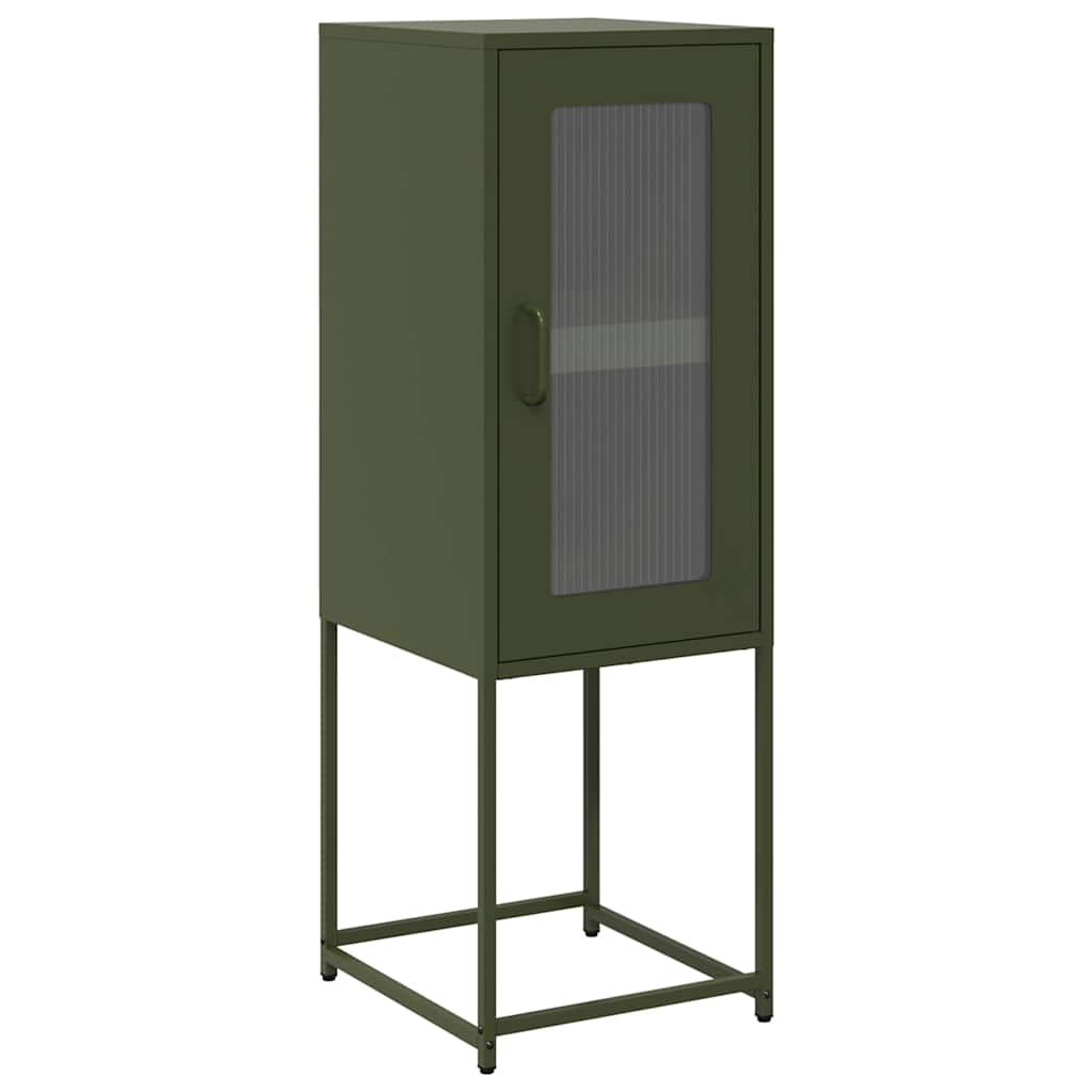 Dressoir 36x39x107 cm koudgewalst staal olijfgroen is nu te koop bij PeponiXL, paradijselijk wonen!