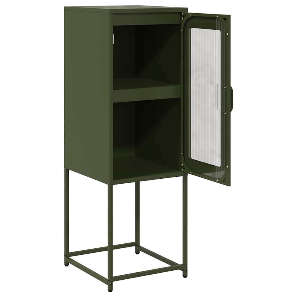 Dressoir 36x39x107 cm koudgewalst staal olijfgroen is nu te koop bij PeponiXL, paradijselijk wonen!