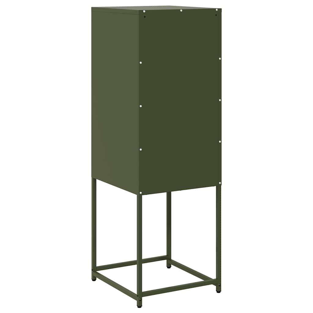 Dressoir 36x39x107 cm koudgewalst staal olijfgroen is nu te koop bij PeponiXL, paradijselijk wonen!